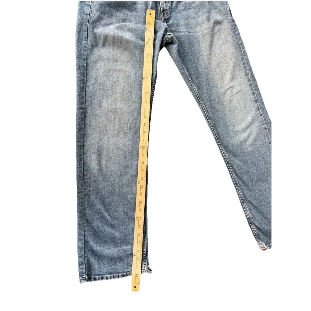 Levi Strauss Signature Jeans Mens 34x34 Relaxed Fit Straight Fit Blue Faded